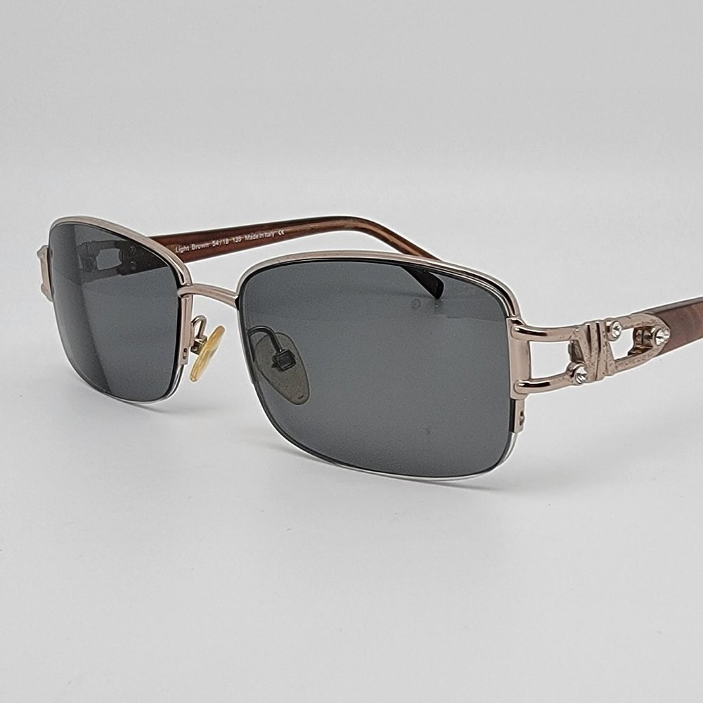 Kirkland Signature 93 Lake Park 569905 Brown Rhinestone Semi Rimless Eyeglasses